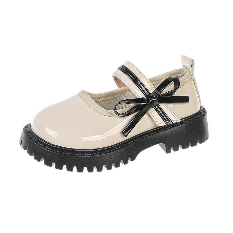 kids shoes brand new spring autumn girls children pu leather shoes kid bow flats shoes size 21-30