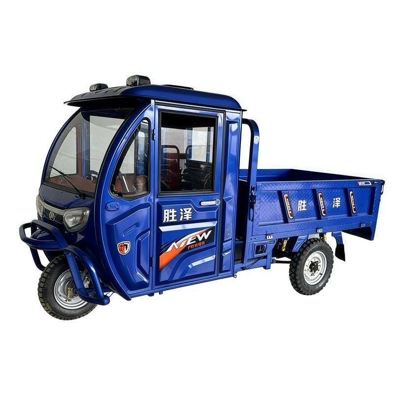 Electric Cargo Tricycle for Delivery with Large Rear Compartment