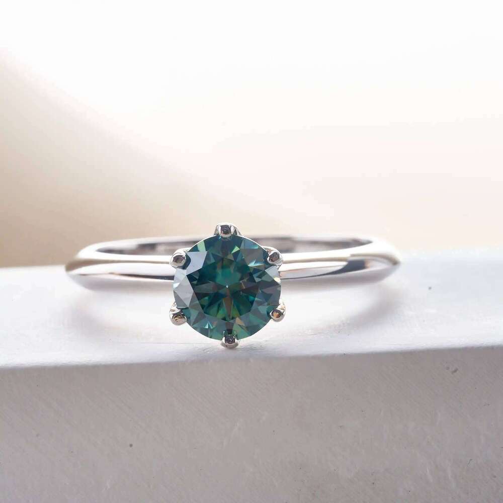 Green Moissanite Ring Delivery GRA Certificate Black Card S925 Silver 2-5 Ct Luxury Rings Women Birthday Gift Jewelry f39