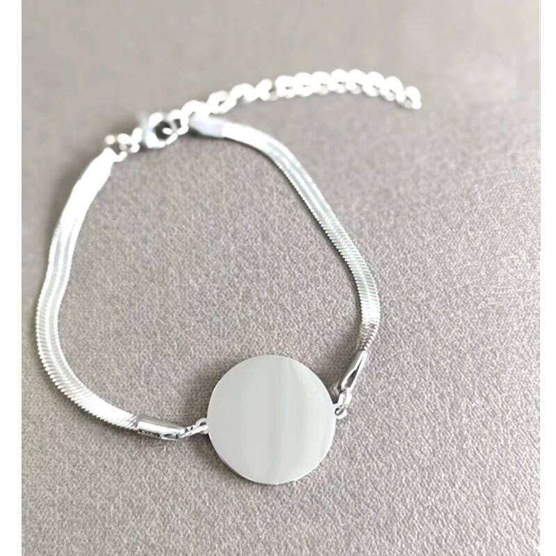 10pcs 3mm 304 Stainless Steel Flat Chain Simple For Men Retro Jewelry Trendy Accessories Women Bracelet 25H1229