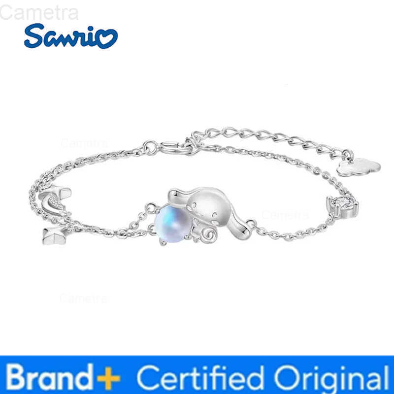 Sanrio Anime Kawaii Cinnamoroll Ins Fashion 925 Silver Bracelet Female Sweet Cute Luxury Hand Decoration Y2k Gifts for Girls H251229