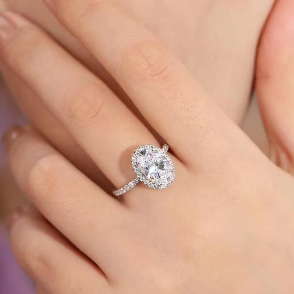 18K Pure Gold Platinum Jewelry Engagement Jewelry 14K 10K Gold D VVS IGI Certified Diamond Lab Grown Ring