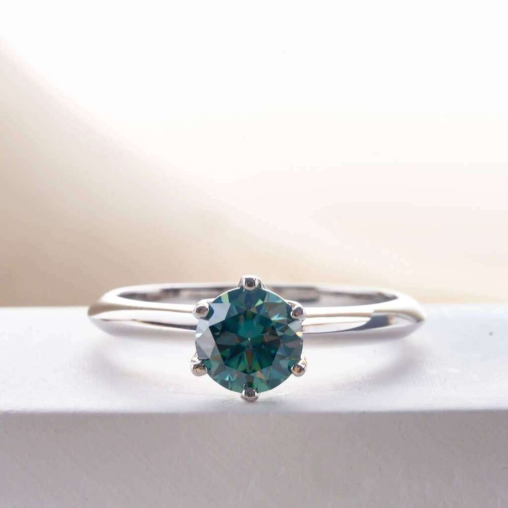 Green Moissanite Ring Delivery GRA Certificate Black Card S925 Silver 2-5 Ct Luxury Rings Women Birthday Gift Jewelry f39