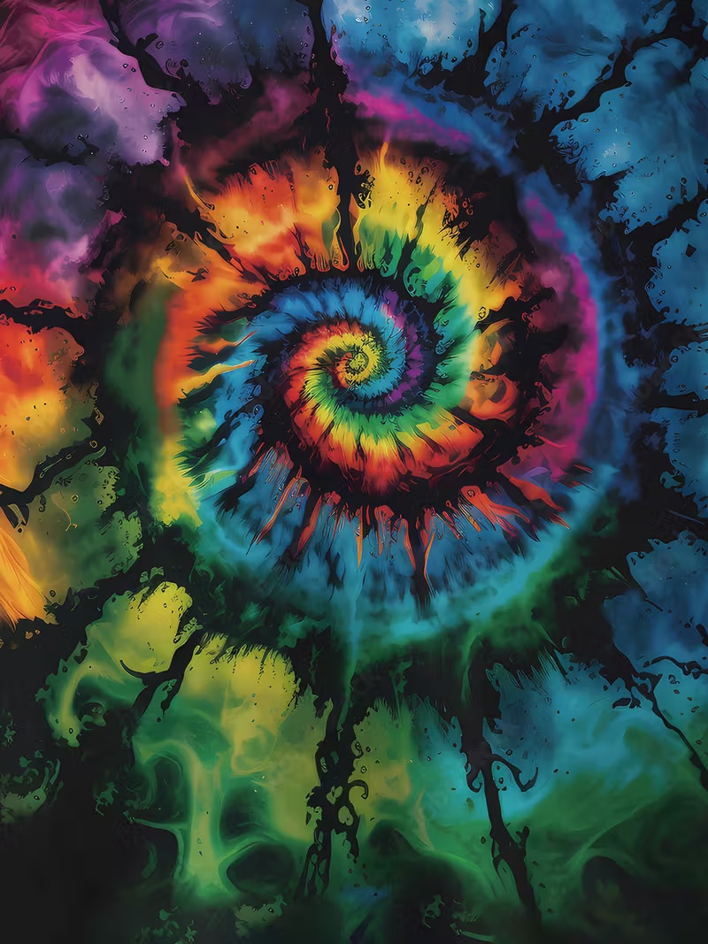 Trendy Tie-Dye Style Men's Hoodie Vibrant Spiral Nebula All-Over Print 3D Graphic Unique Streetwear Oversized Relaxed Fit Pullover Hoodie