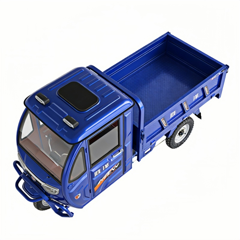 Electric Cargo Tricycle for Delivery with Large Rear Compartment