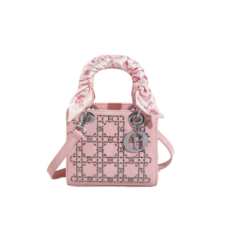 Cross-Border Handbag Single Shoulder Crossbody Women's Silk Rhinestone Princess Diana Bag Inlaid Diamond Light Luxury