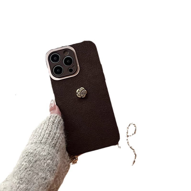 INS Melad Small Fragrance Camellia Crossbody Compatible with Apple 15 Phone Case Adjustable iPhone 14