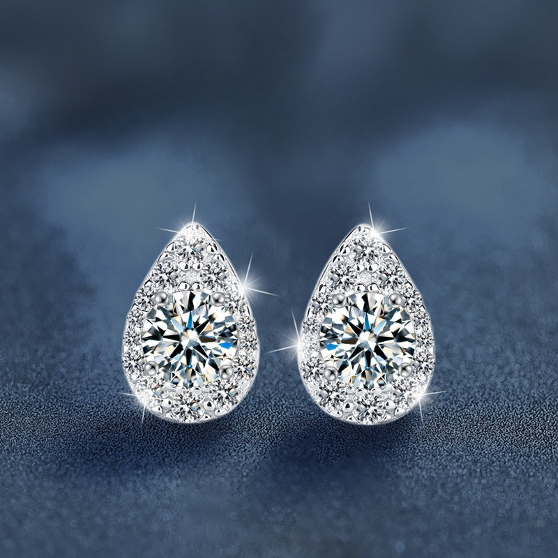 Fashionable Water Droplet Shaped Earrings High End And Simple Temperament Mozambique Earrings Are Suitable For Daily Wear And Exquisite Gift Earrings