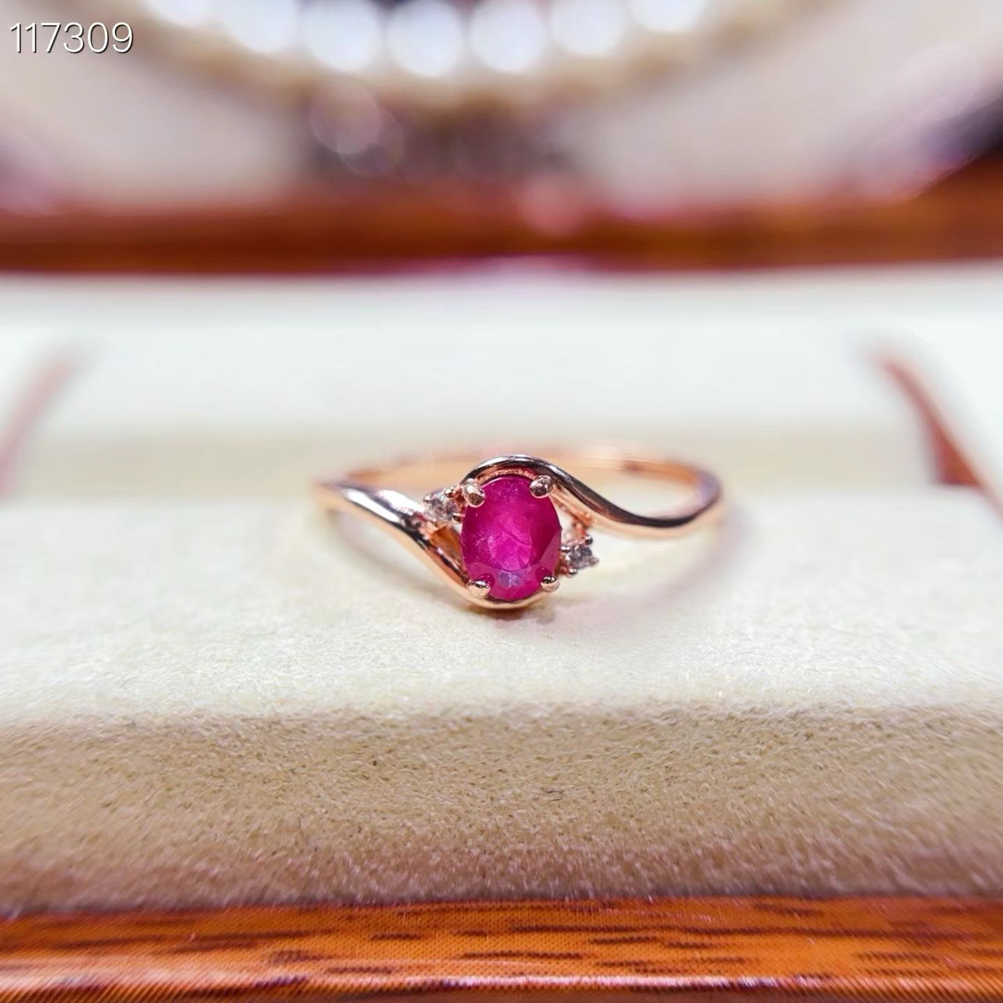Elegant 925 silver ring for engagement natural ruby ring with certificate 4mm*5mm 0.4ct genuine ruby jewelry