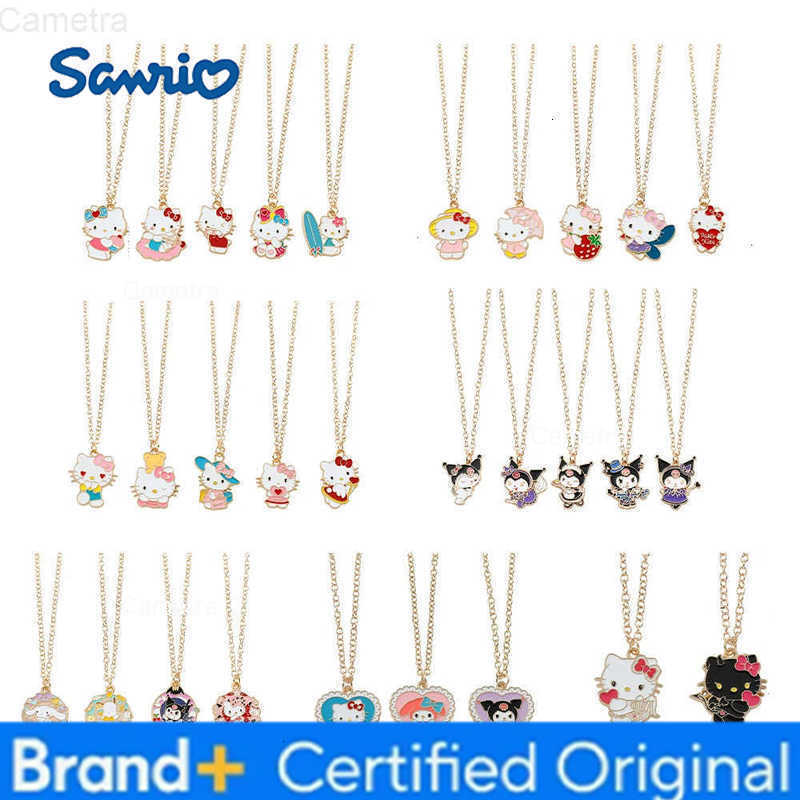 Sanrio Set Series Anime Figure Necklace Fashion Exquisite Cute Hello Kitty Kuromi Neckchain For Friends Birthday Jewelry Gifts H251229