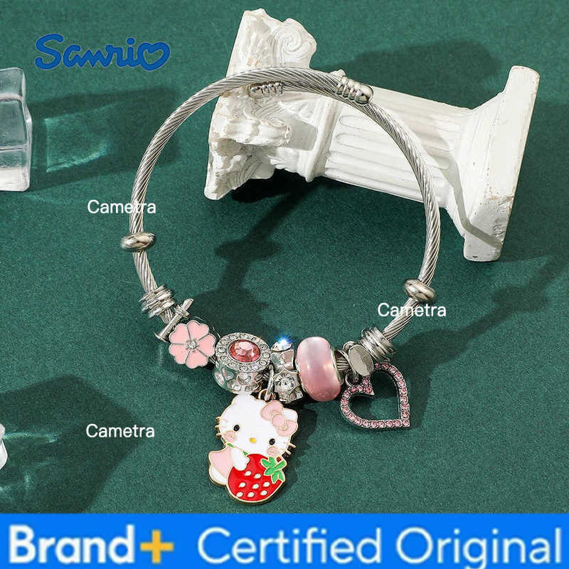 Sanrio Anime Character Hello Kitty Bracelet Fashion Classic Kuromi Cinnamoroll Bangle For Friends Birthday Jewelry Gifts H251229