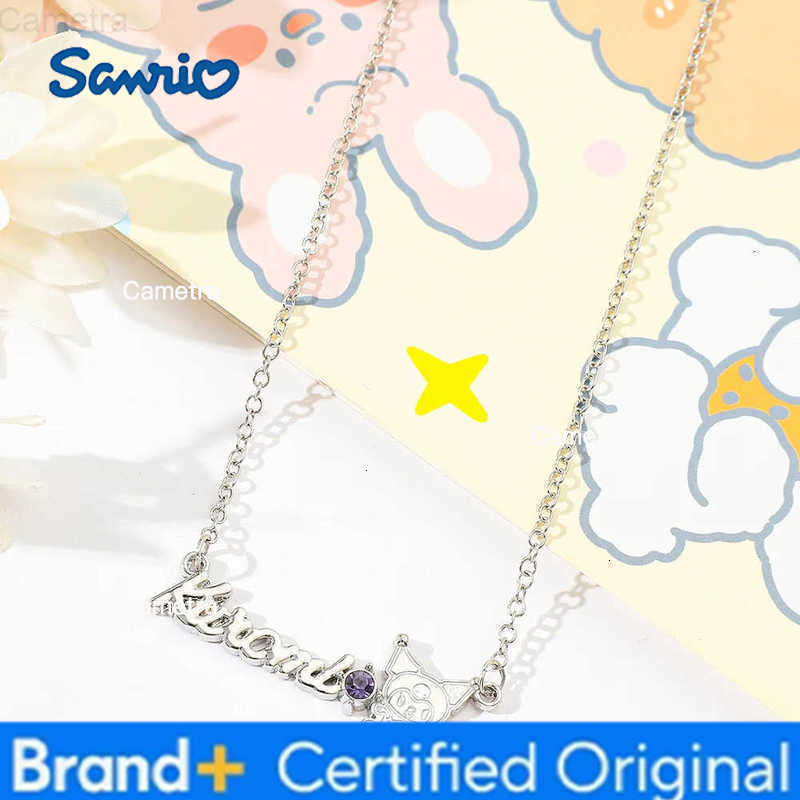Sanrio Anime Cartoon Kuromi Pendant Necklace Sweet Girl Clavicle Chain Fashion Cute Necklace Gift H251229