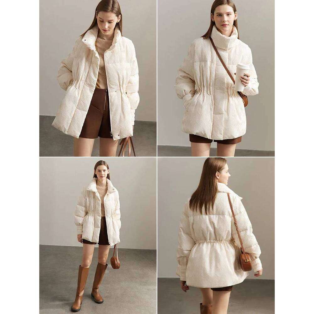 Duck Down Puffer Coat Women Winter 2025 Lightweight Stand Collar Lapel Warm Outerwear New Jackets 12344052