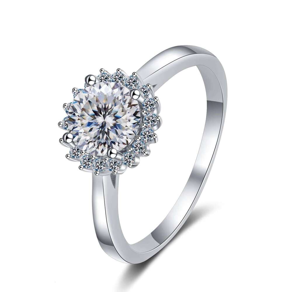 1 Ct moissanite ring for Women Wedding100% S925 Sterling Silver Style Fashion Diamond Ring 699