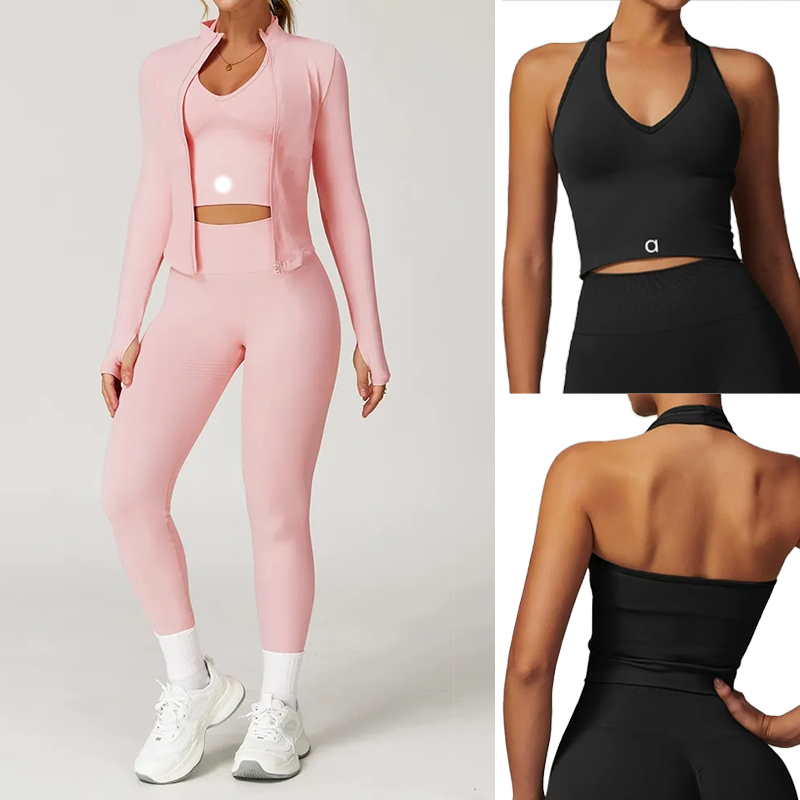 New Alonessitys Sets Women Clothes Gym set Leggings Pant Jacket Alonessitys Sets Coat Sports Bra High Waist Yoga Leggings Alonessitys Jacket Women Pant yoga sets 1