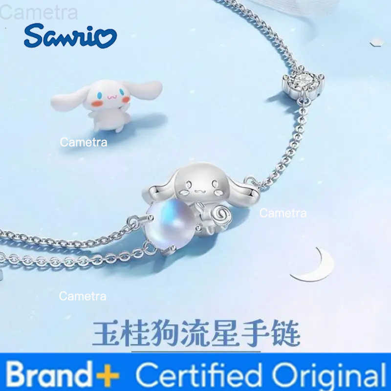 Sanrio Anime Kawaii Cinnamoroll Ins Fashion Silver Bracelet Female Sweet Cute Luxury Hand Decoration Y2k Girl Birthday Gifts H2512291