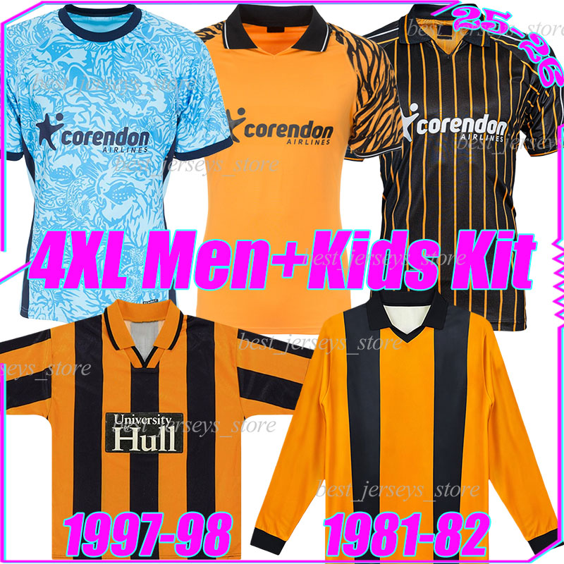 4XL 25/26 HullS city 3rd Soccer Jerseys McBURNIE CROOKS GELHARDT NDALA KAMARA LUNDSTRAM MATAZO PALMER SLATER PUERTA VAUGHAN EGAN retro football shirts 1981 82 97 98