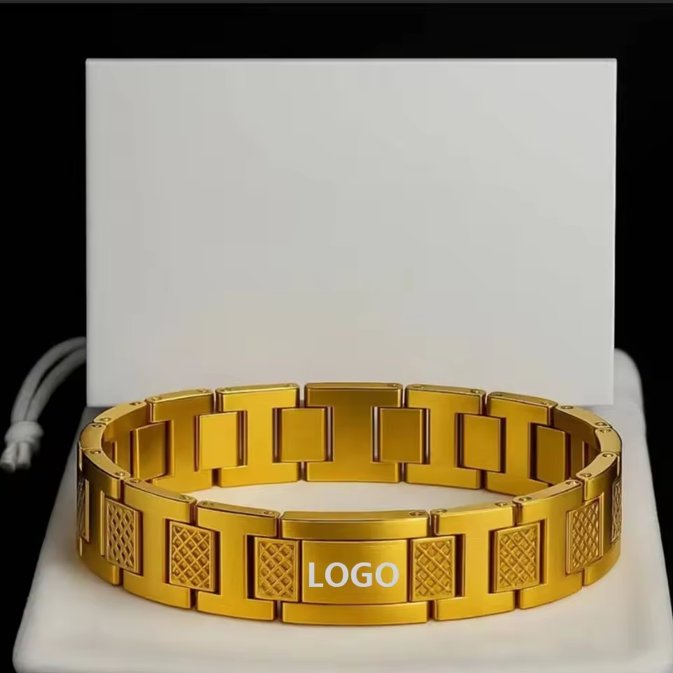 new designer style lacotse crocodile pattern bracelet featuring a titanium steel strap that is nonfading and adjustable making it a perfect gift