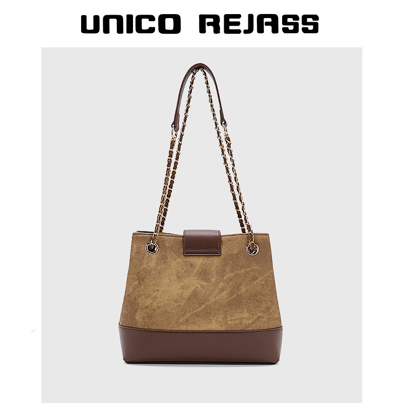 UNICO REJASS Women Premium Classic Vintage Floral Embroidery Tote Bag New Design Versatile Shoulder Handbag