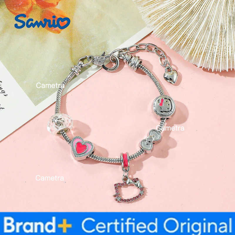 Sanrio Hello Kitty Bracelet Charm - Cute Cartoon Kitty Cat Figure DIY Jewelry Accessory for Friends Birthday Kawaii Gift H251229