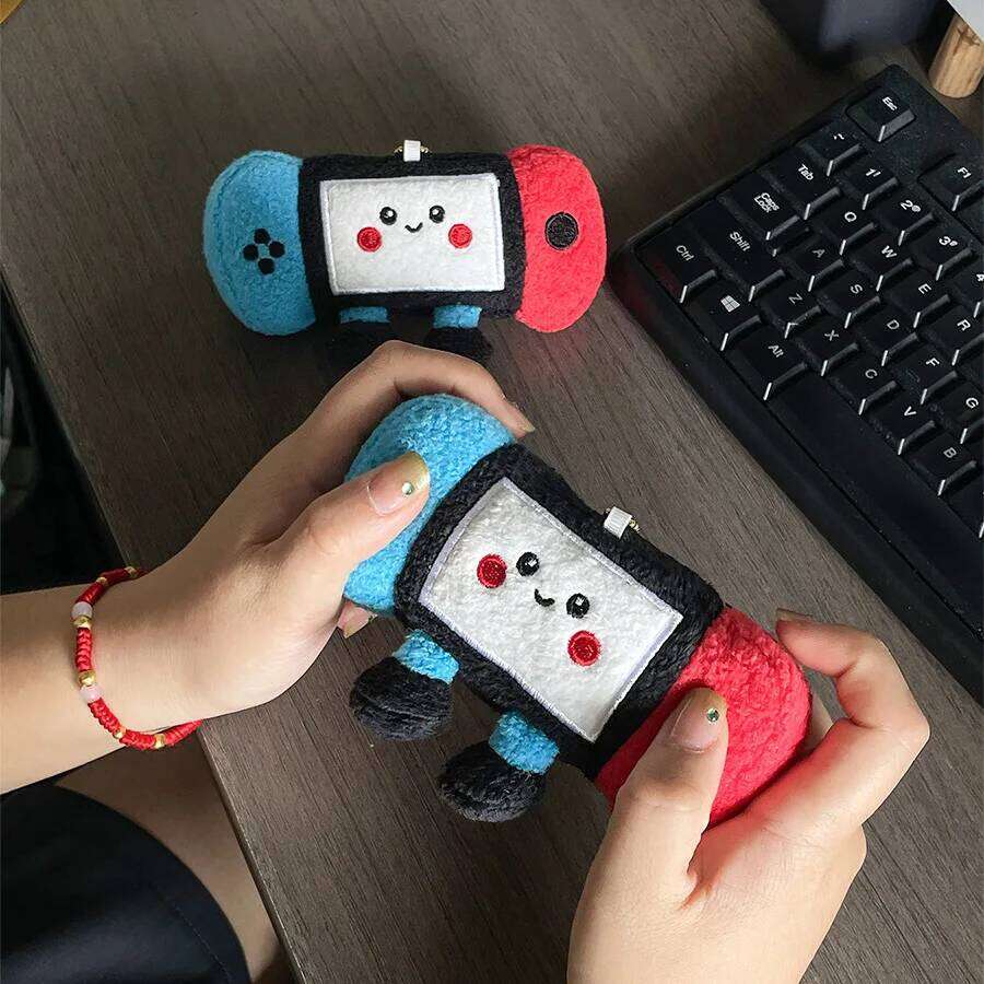 ZAKOL Cute Funny Game Console Plush Doll Stuffed Toys Keychain Kawaii Bag Hanging Pendants Couple Keychains Gift