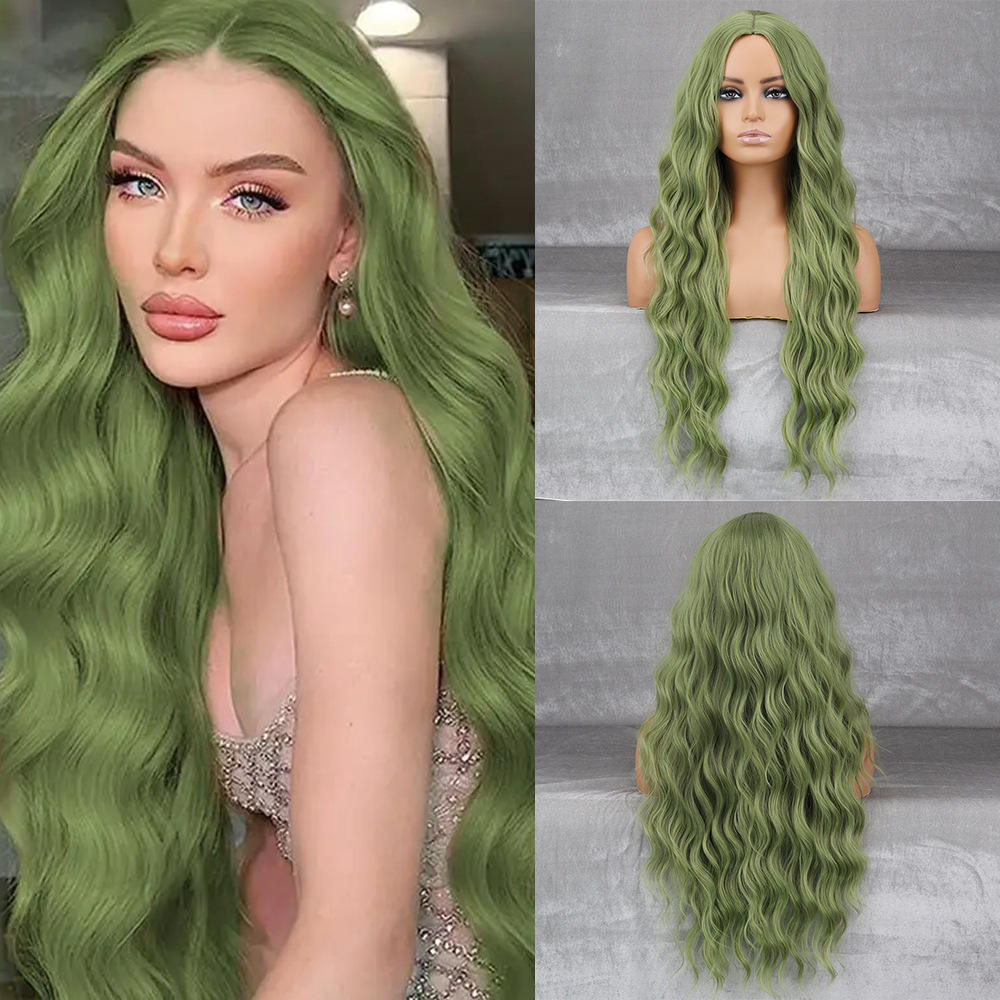 Hot selling wholesale 28 inch synthetic fiber wavy women's wig