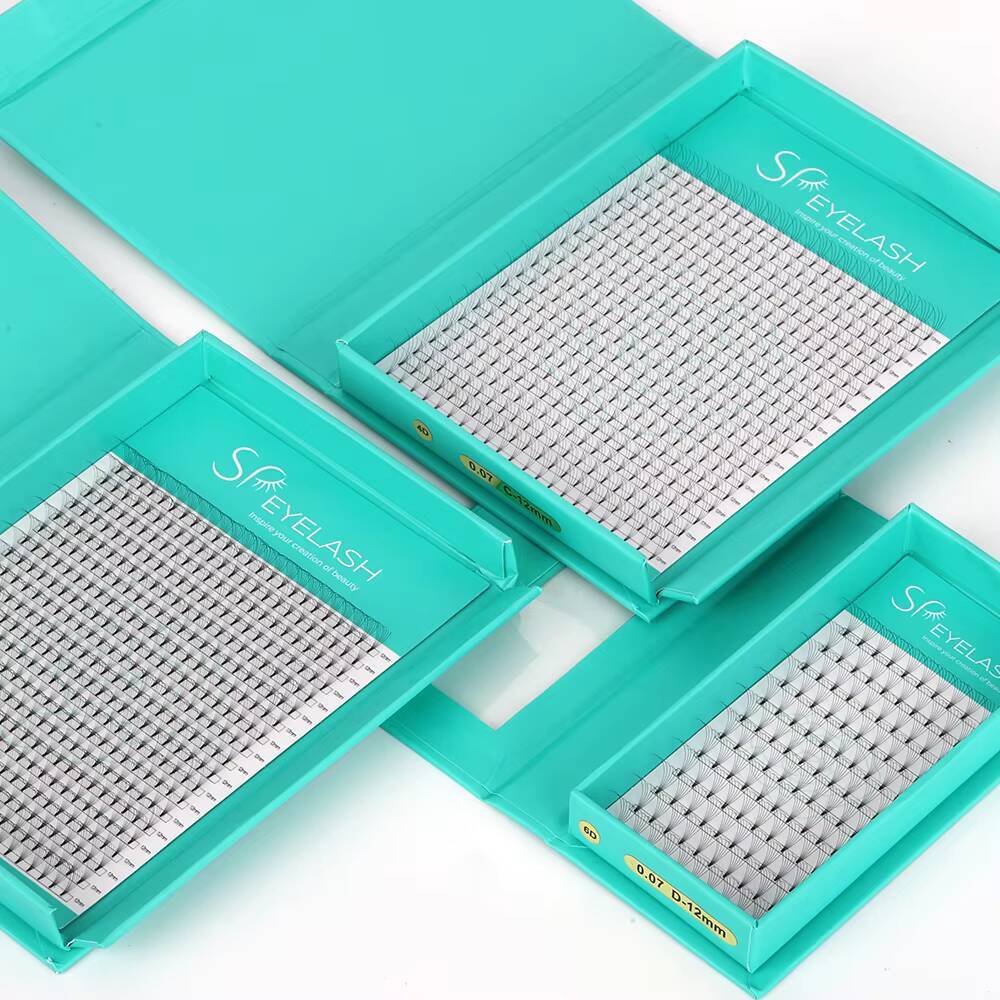 SP EYELASH High Quality Handmade 3D 5D 6D Premade Volume Fan Mega Short Stem Fan Eyelash Extensions Korean PBT Volume Lashes
