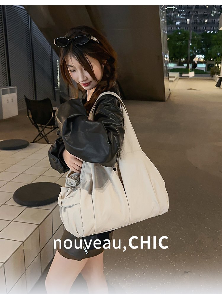 Soft leather casual retro tote bag crossbody bag