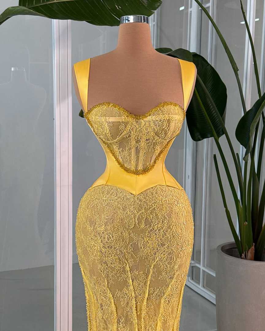 Fashion Sweetheart Lace Mermaid Evening Dress Sexy Sleeveless Prom Gown Floor Length Floral Appliques Party Dresses Customized