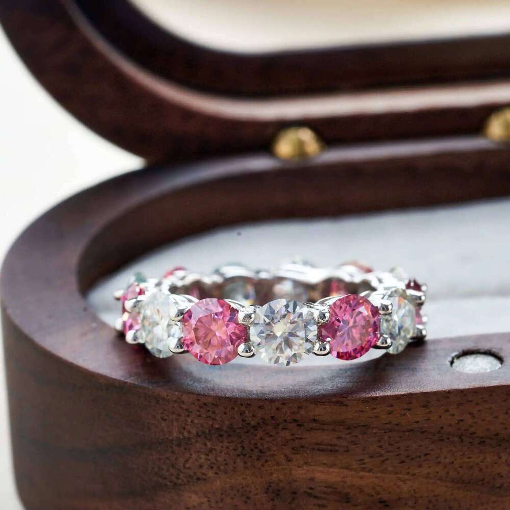 Moissanite Rings 14 tones 7ct Sterling Silver D VVS Lab Diamond with GRA Certificate Engagement Wedding Ring for Women cbe