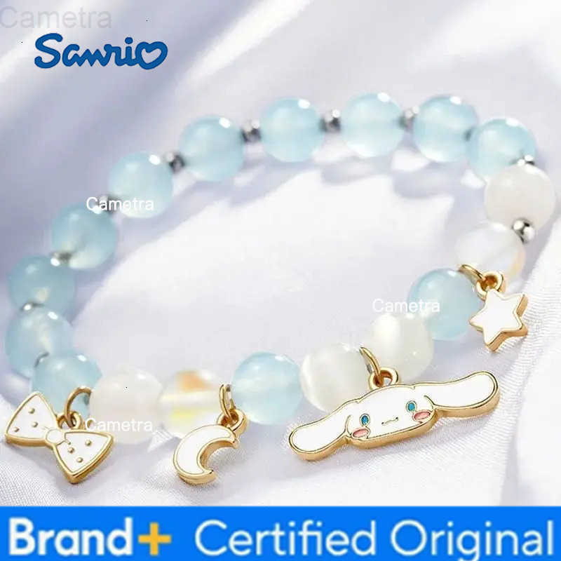 Sanrio Tide Painted Jade Cinnamon Dog Crystal Bead Bracelet Girl Gifts H251229