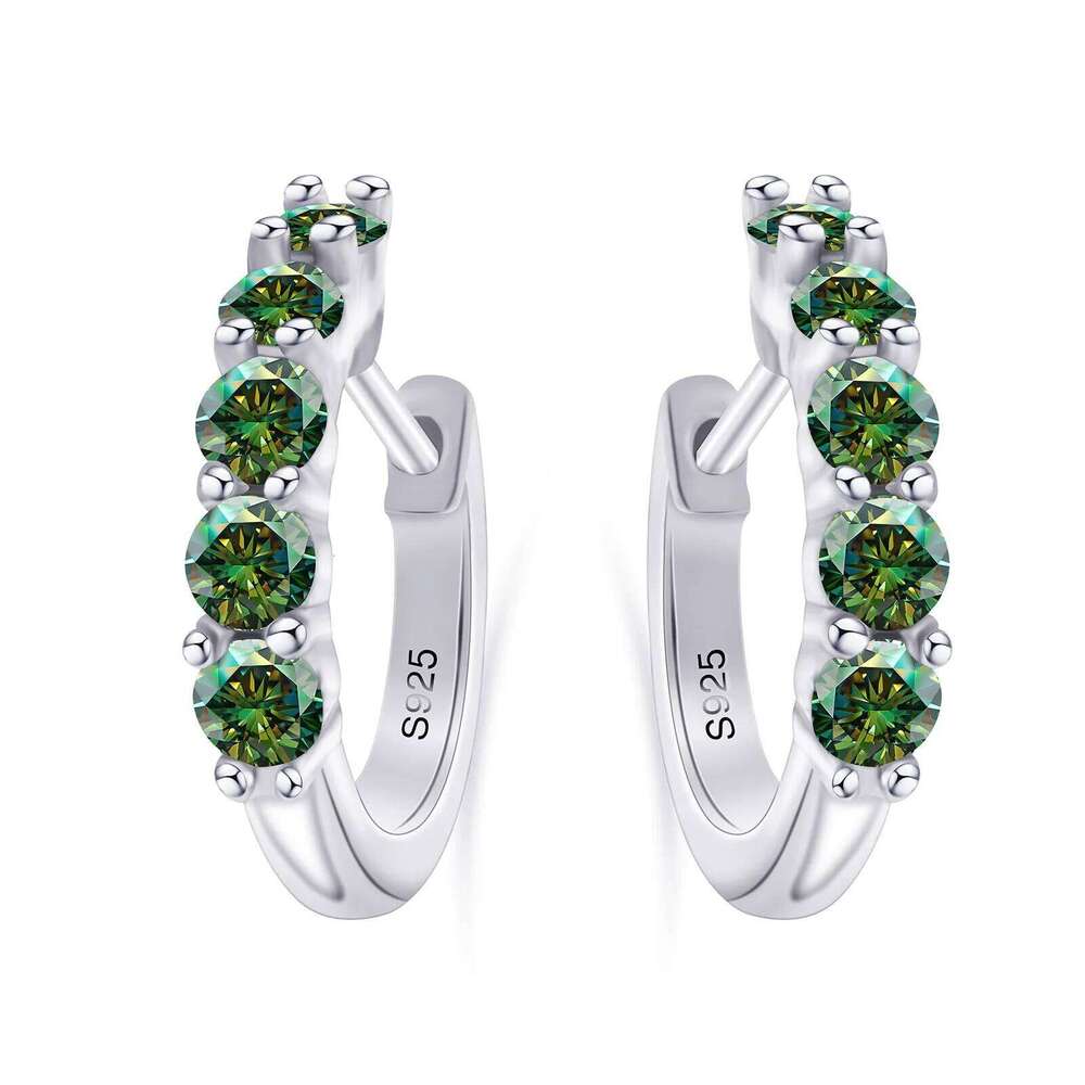 3mm D Color Moissanite Earrings 925 Sterling Sliver Plated White Gold Hoop Earring for Women Wedding Party Fine Jewelry 485