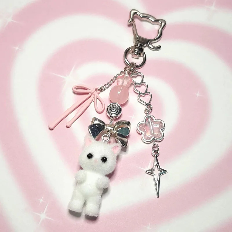 handmade furry cats Charm Keychain y2k women fashion 251219