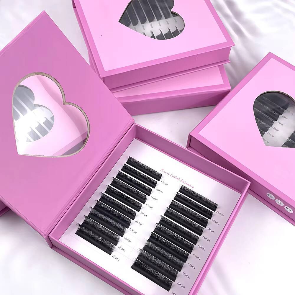 Wholesale Volume Velvet 005 Soft Silk Cashmere 5D Flower Eyelash Extensions Custom Lash Extension Trays