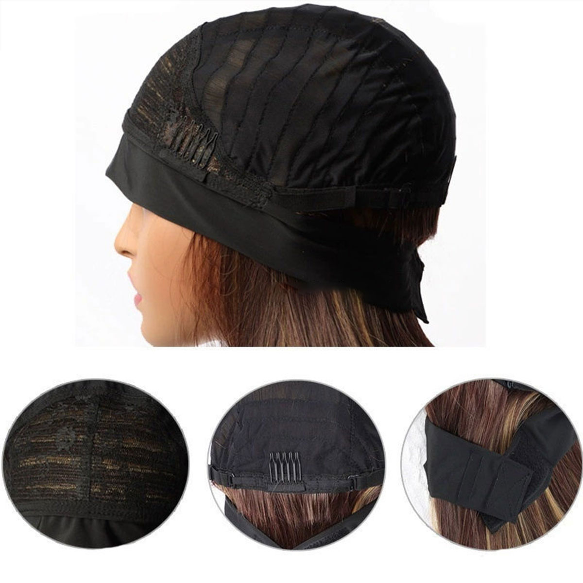 Ice Silk Headband Wig High-Temperature Synthetic Fiber Glue Free Black Brown Body Waves Curly Hair for Women