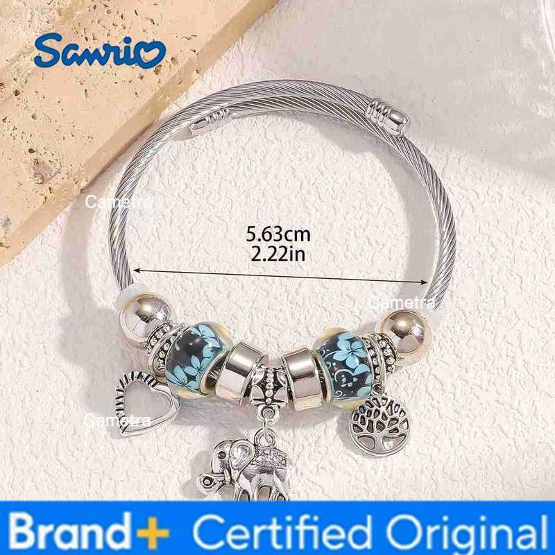 Sanrio 1 Womens Pan Family Style Elephant Peach Heart Life Tree Pendant Alloy Bracelet Outdoor Travel Banquet Party Festival Gift H251229