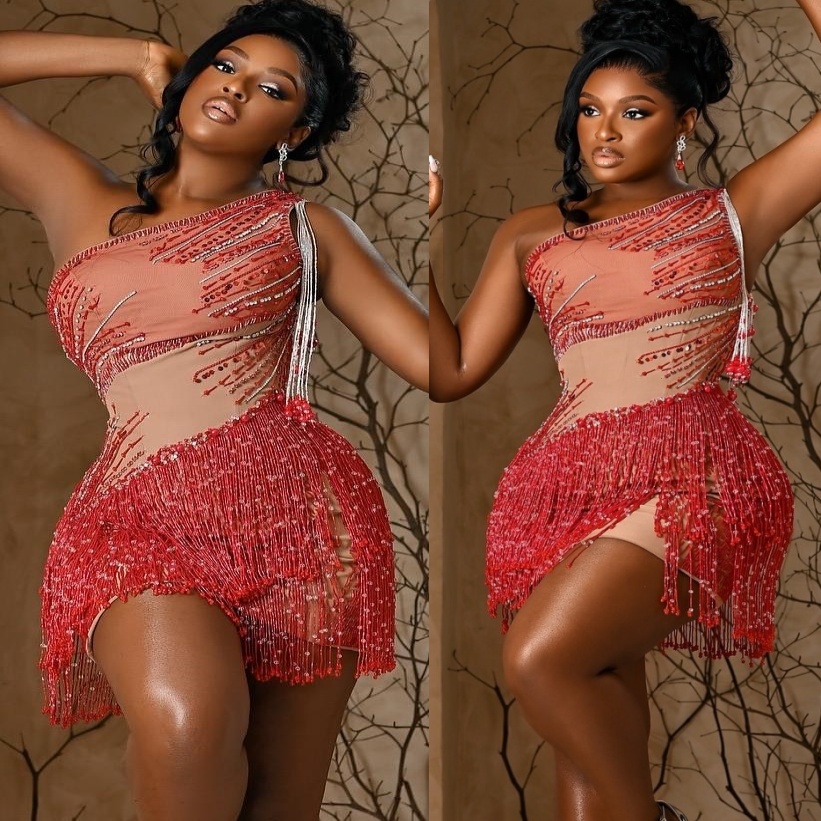 Chic Red Sheath 2026 Cocktail Dress One Shoulder Beaded Crystals Tassels Short Mini Graduation Homecoming Dresses For Special Occasions Sweetheart Gow