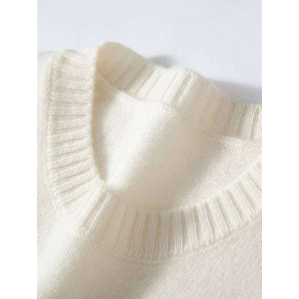 Women 100% Cashmere Sweater Embroidery Bears Pattern Cute O Neck Pullover Autumn Winter Cozy Fashion Warm Korean Tops