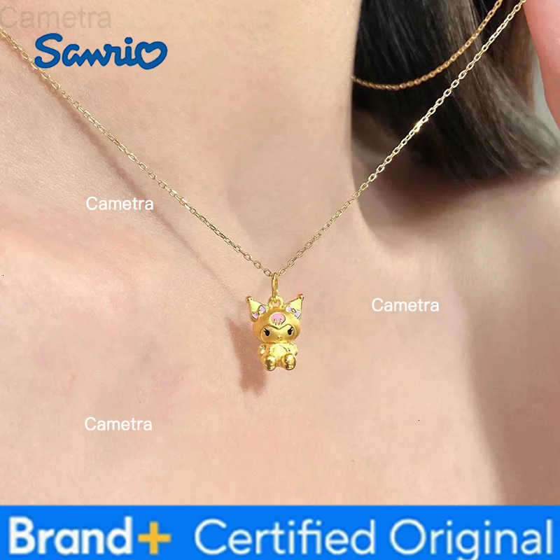 Sanrio Kuromi 3D Doll Necklace Accessories Cute Cartoon Anime Clavicle Chain Y2K Jewelry for Girls Birthday Kawaii Gift H251229