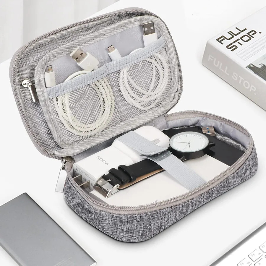 Wholesale Cable Storage Bag Electronic Organizer Digital Charger Wires USB Power Pouch Portable Travel Accessories Supplies 251224