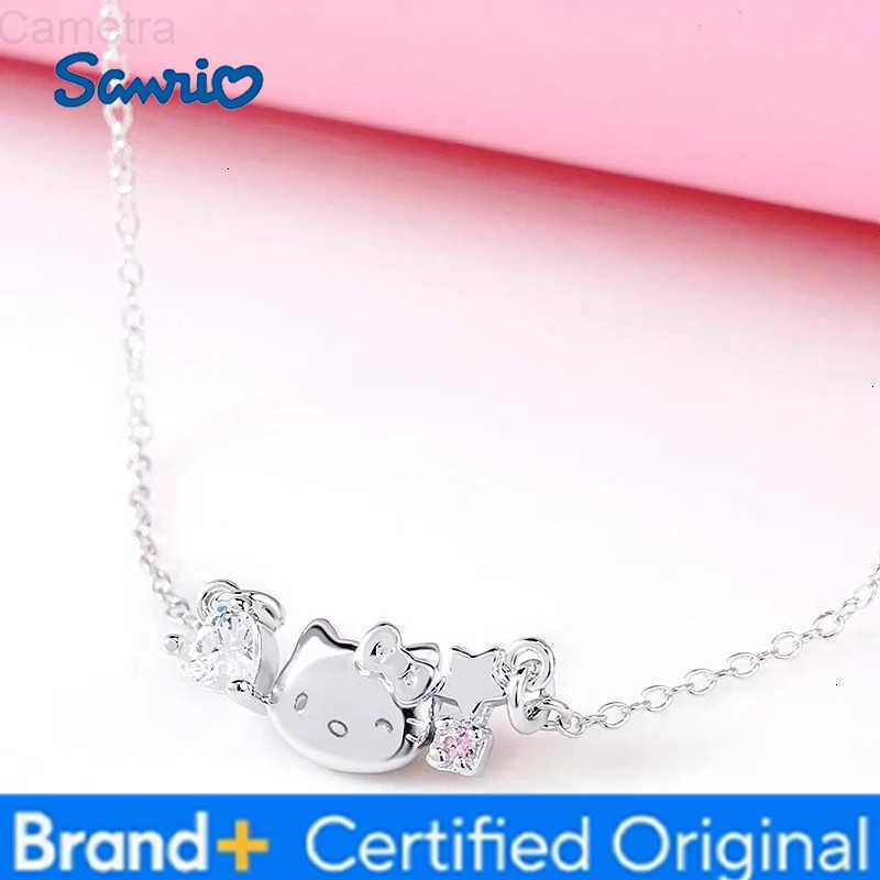 Sanrio Sanrios Necklaces for Women Cute Hellokittys Zircon Choker Necklaces My Melody Kuromi Clavicle Chain Pendant Girls Gifts Jewelry H251229
