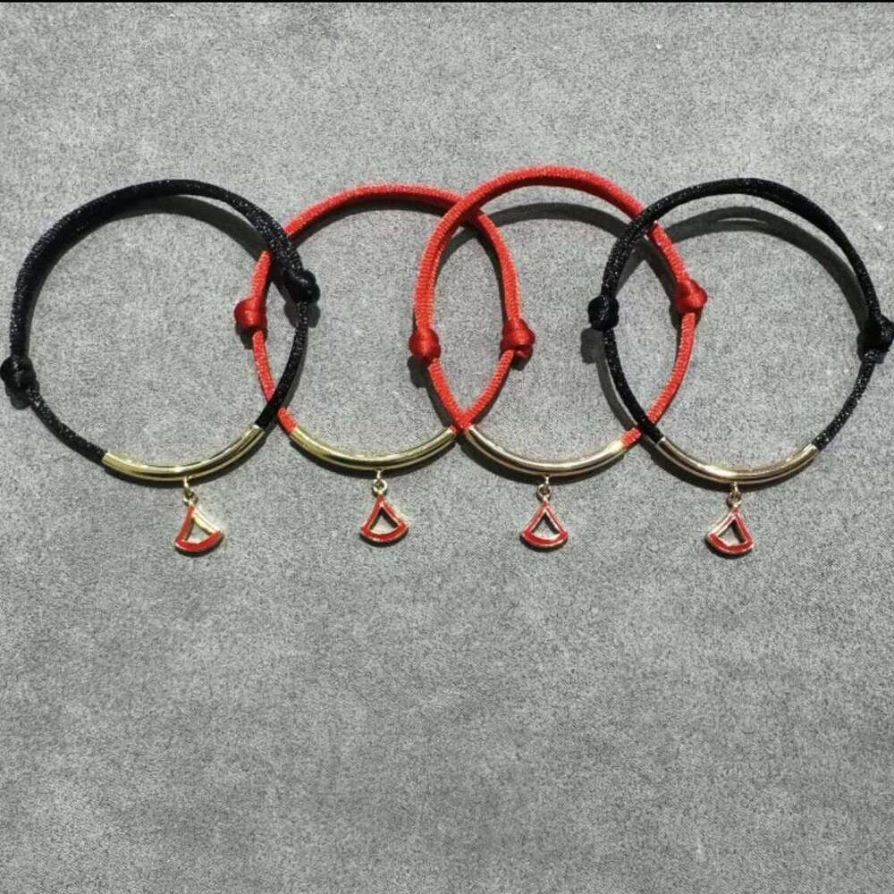 Baojia 25th Anniversary New High Version Zodiac Year Enamel Red Rope Couple Bracelet Hot Sale Factory Direct Sales Live Streaming Dropshipping