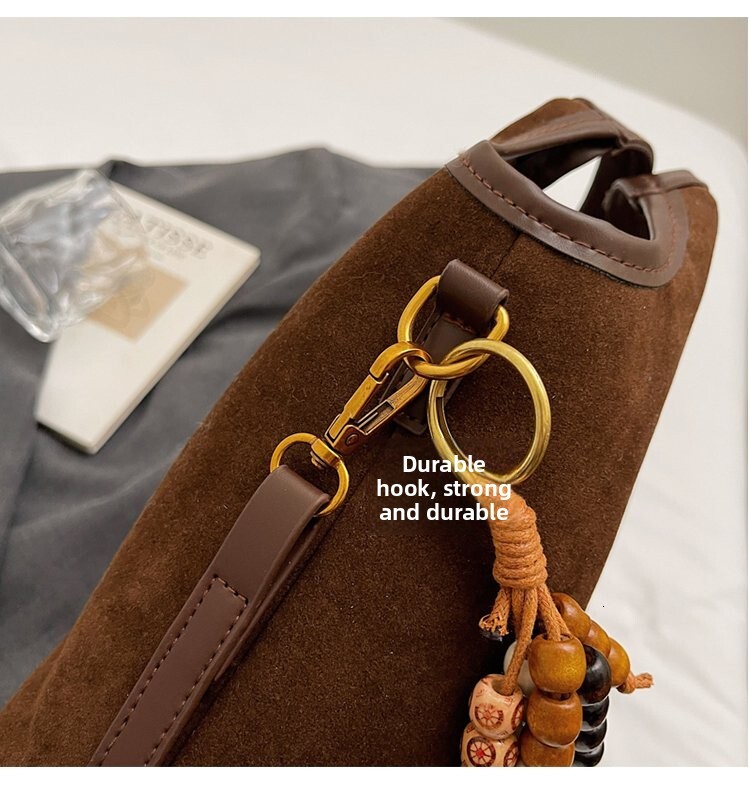 Small-scale vintage handbag with large capacity, single shoulder crossbody bag