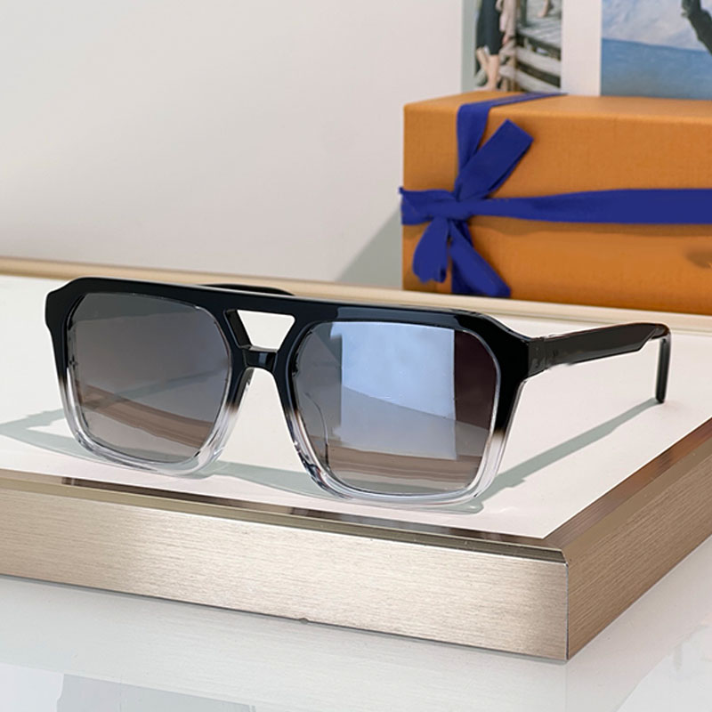 Classic Fashion Mens Designer Sunglasses Z3059U Pilot Acetate Fiber Frame Mirror Leg Strap Logo Beach Vacation Goggles UV Protective Strap Box