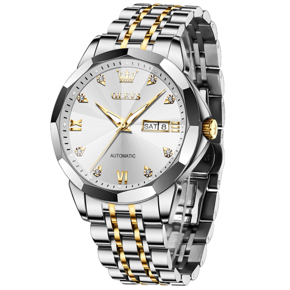 OLEVS High-precision tactical mechanical watch Automatic men's watch waterproof night light Waterproof and durable men's watch