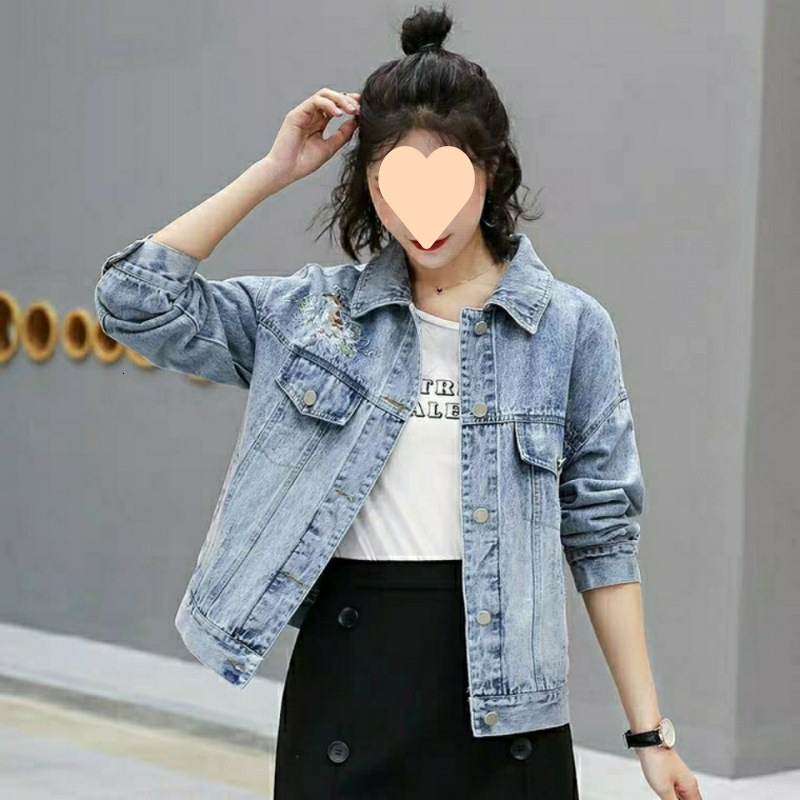 Womens Spring Style Denim Jacket Cropped Slimming Casual Z17703 Korean Version For Fashion Trendy Women 240830