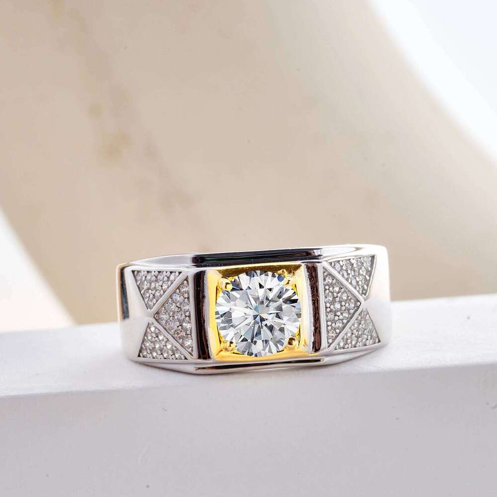 Business temperament GRA luxury ring for charm lady 100% 925 Sterling Silver Moissanite Rings Couple Jewelry With Certificate 47d