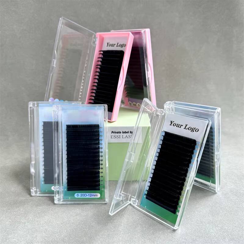 ESSI LASH Wholesale Custom 6-30MM Eyelash Extensiones Individual Faux Mink Volume Hand Made Lash Trays