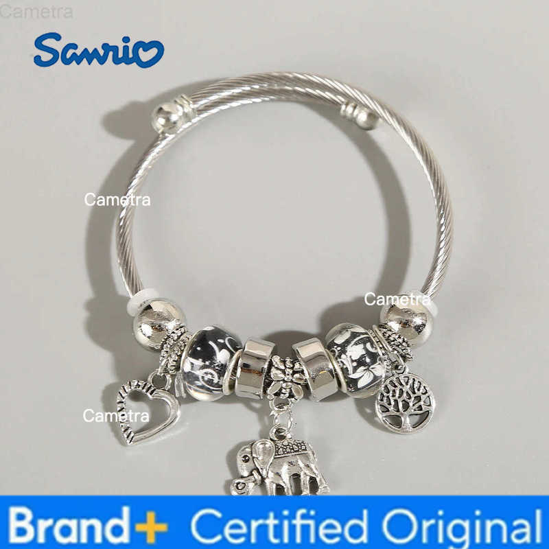 Sanrio 1 Womens Pan Family Style Elephant Peach Heart Life Tree Pendant Alloy Bracelet Outdoor Travel Banquet Party Festival Gift H251229