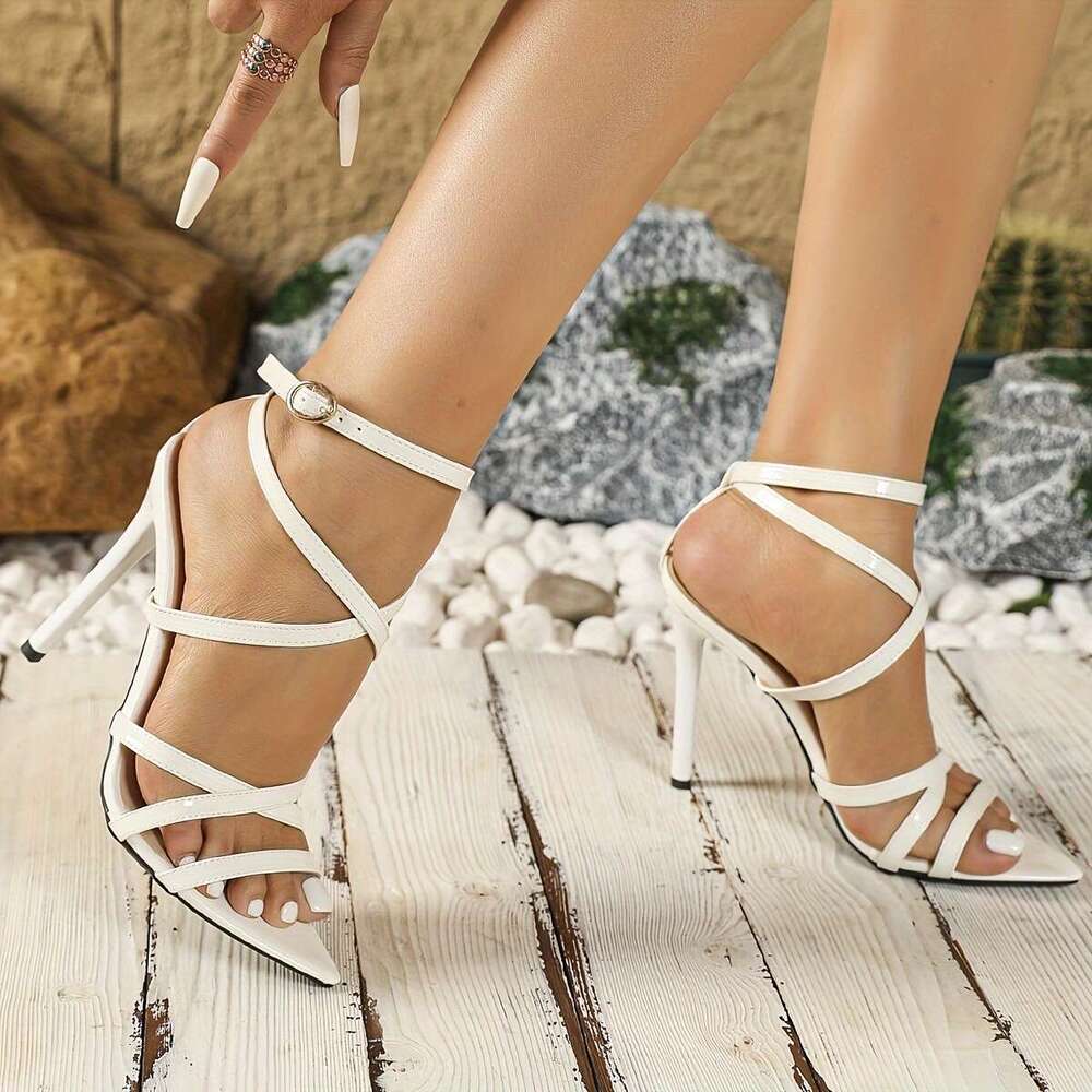 designer sandals high heels sandal elegant fashion summer stiletto heel sandale durable ladies daily wear commuting women shoes MOJIDASHU